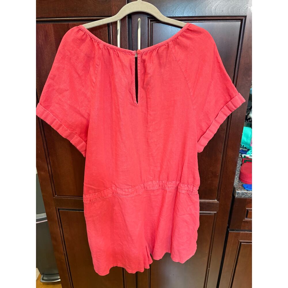 Universal Thread Women's Coral Short Romper Linen Blend Size XL - Picture 13 of 16